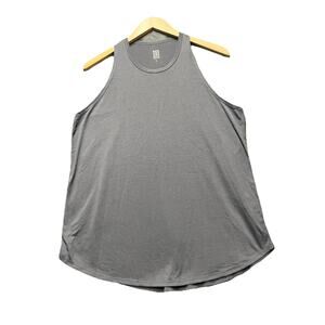 Title Nine Razorback Tank Top Womens Sz L Gray Lightweight Workout Athleisure